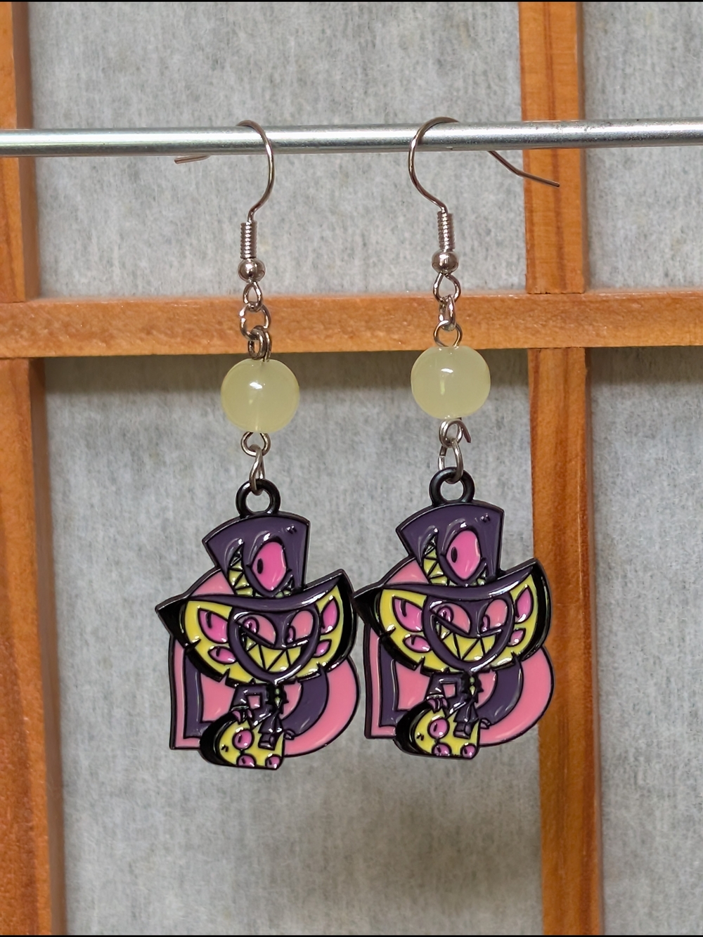 Hazbin Hotel Sir Pentious Dangle Earrings - Enamel Charm Jewelry by Nerdy Robots